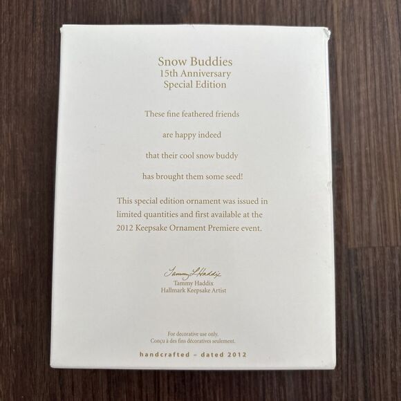 Vintage HALLMARK Christmas Ornament SPECIAL 15th Anniversary SNOW BUDDIES Y2K - Picture 4 of 4